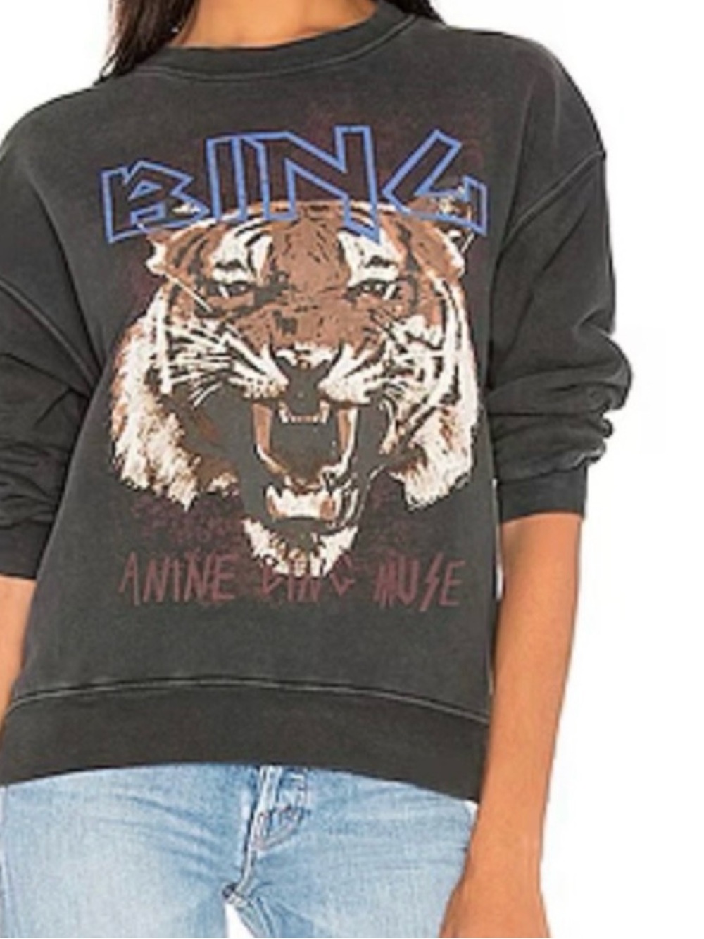 ANINE BING Tiger Muse Sweatshirt Size Medium